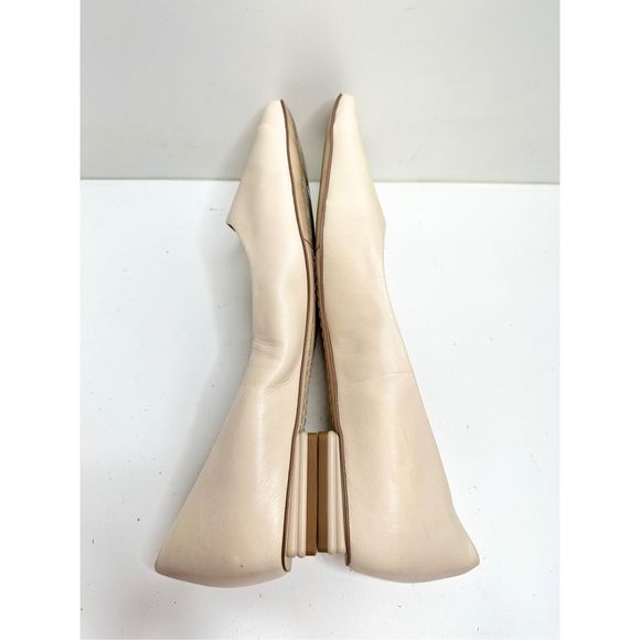 Franco Sarto Shoes Womens Size 11 Cream Leather Slip On Square toe Tracy Flats - Picture 5 of 11